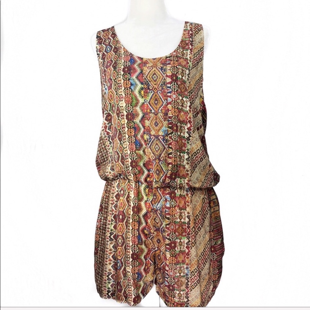 ZARA Basic Multi-Color SILK Romper w/side …